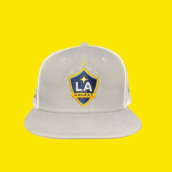 ☀️ New Era LA Galaxy 9Fifty Snap Back Hat Gray/White OSFA MLS Soccer - Picture 3 of 9